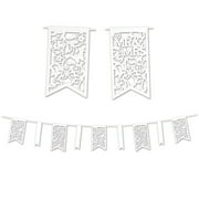 Beistle - Die-Cut Mr & Mrs Pennant Banner - 7½" x 12' - Pack of 12