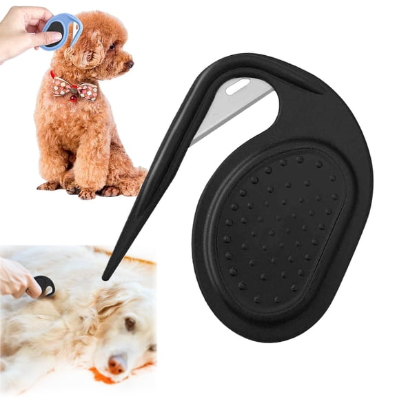 ADruer Pet Knotting Comb, De Knotting Comb for Dog Cat Pet Grooming Brush, Pet Dematting Comb Knotting Combs Hair Removal Brush For Removing Tangled and Loose Hair (Black)