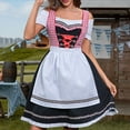 thumbnail image 3 of Oktoberfest Dirndl Dress for Women German Beer Girl Mini Costume Bavarian Peasant Lace Up Maid Outfit, 3 of 4