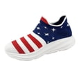 thumbnail image 2 of KANG Fashion Women's US Flag Print Mesh Sneakers | Unisex Breathable Running Shoes Couples Style Casual Walking Shoes Sizes 36-45 Multicolour 38, 2 of 9