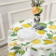 thumbnail image 6 of SKYSONIC Lemon Round Tablecloth 60 inch Waterproof Tablecloth Stain Resistant and Wrinkle Decorative Patio Table Cloths for Kitchen Dinning Room Party Home Garden Picnic, 6 of 7