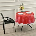 thumbnail image 6 of Coolnut Valentine's Day Round Tablecloth,Champagne Celebration Pattern Lace Round Table Cloth Water Resistant Spill Proof Large Table Cover for Valentine's Day Romantic Dinner Decorate 60 in, 6 of 7