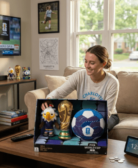 FIFA World Cup 2026 USA Collector Set with Mascot Plush, Soccer Ball Plush & Trophy