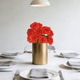 thumbnail image 4 of Artificial Flowers,6 Heads Artificial Rose Bouquet 35cm Rose Plastic Arrangement For Dining Table Home Wedding Centerpiece Decor Multi Colors Available, 4 of 6
