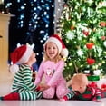 thumbnail image 2 of SkiBeaut Christmas Pajamas for Kids Girls Holiday Long Sleeve Sleepwear Santa Cotton Pajamas Sets for 2-12T, 2 of 7