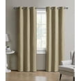 thumbnail image 2 of Mainstays Heathered 99% Blackout Woven Grommet Curtain Panel Pair, Brown, 2 of 3
