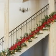 thumbnail image 4 of 6 FT Christmas Berry Garland - Red Berry Vine, Fall Decor, Christmas Thanksgiving Garland, for Mantle Fireplace Front Door, Christmas Decorations - Red F, 4 of 8