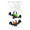 Club Pack of 144 Green and Orange Eyed Bats Halloween Cellophane Party Favor Loot Bags with Zipper Closure 12"