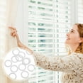 thumbnail image 4 of 100Pcs White Roman Blind Curtain Rings, 0.51" O-Rings Plastic Rings for Roman Shades, Roman Blind Curtain Rings Cafe Curtain Rings Plastic O Rings Roman Shade Hardware for DIY Blinds, Curtains, 4 of 9