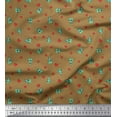 thumbnail image 1 of Soimoi Rayon Fabric Heart & Pizza Slice Food Printed Fabric 1 Yard 42 Inch Wide, 1 of 3
