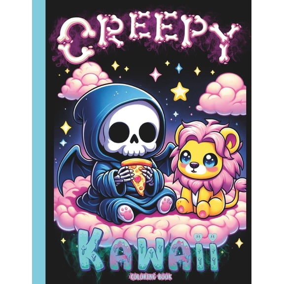 Creepy Kawaii Coloring Book: Adorable and Spooky Gothic Coloring Pages for Adults, (Paperback)
