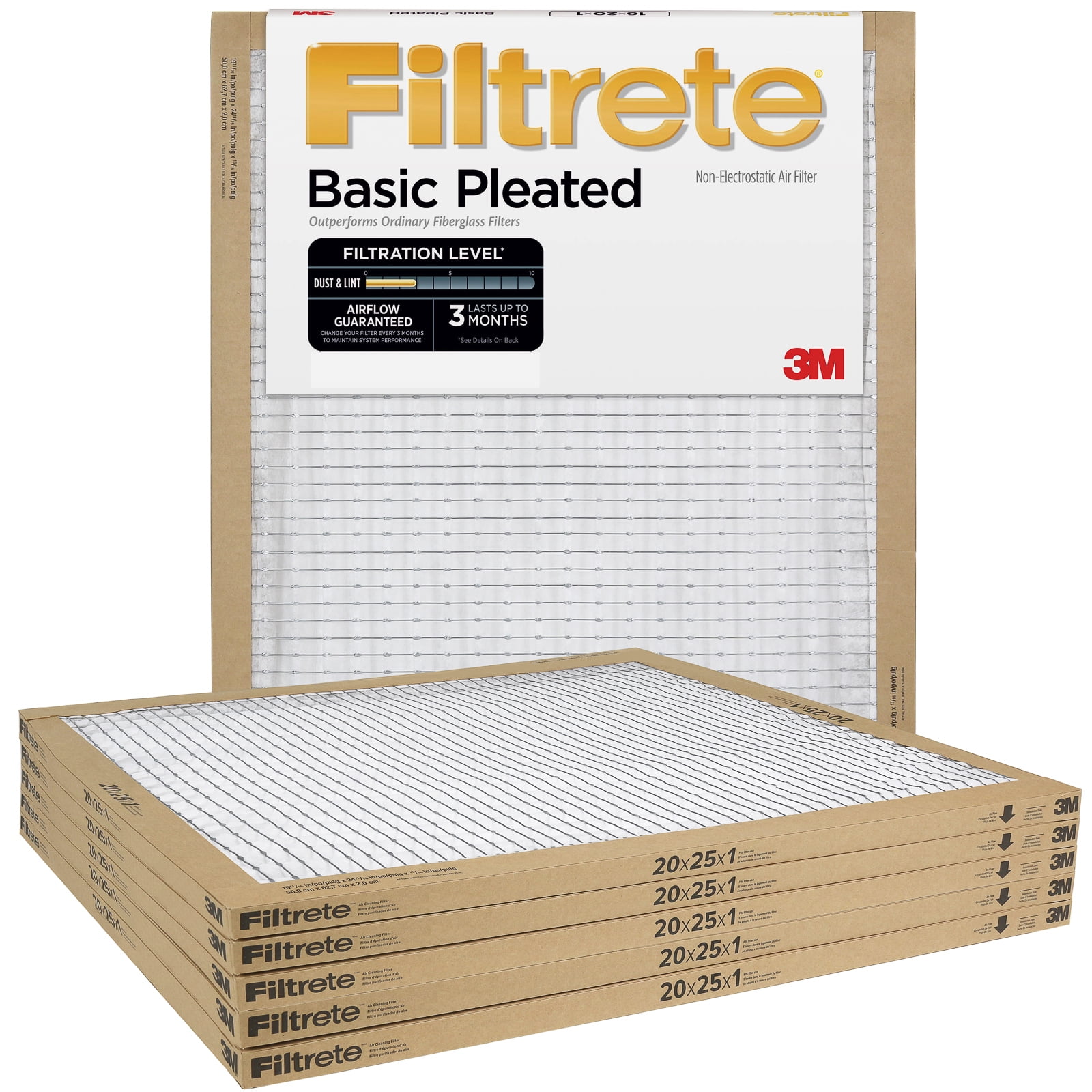 Air Filtrete 20x25x1 AC Furnace Air Filter 6Pack