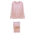 thumbnail image 1 of Besolor Pyjamas Décontractés pour Femmes Ensemble 2 Pcs Doux Col Rond Manches Longues Hauts et Pantalons Ensemble de Nuit Pjs avec Coussin, 1 of 7