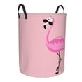 thumbnail image 2 of PHELIKA Funny Flamingos Happy Summer Laundry Hamper Waterproof Foldable Oxford Fabric Organizer Large Storage Bins For Dirty Clothes Round Baby Laundry Basket Toy Organizer Baskets, 2 of 6