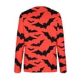 thumbnail image 4 of Chandails à Capuchon Mode pour Femmes 2023 Classique Imprimé d'Halloween Col Rond Manches Longues Chandail Ample Hauts Rabais de 50 % Liquidation Costumes d'Halloween/Noël, 4 of 4