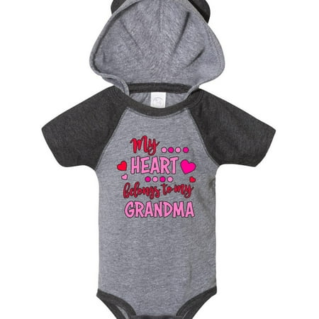 

Inktastic My Heart Belongs to my Grandma Gift Baby Boy or Baby Girl Bodysuit