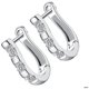 thumbnail image 3 of Women Girls Harp Shape Earrings Silver Plated Ear Clip Pin Copper Stud Jacket, 3 of 5