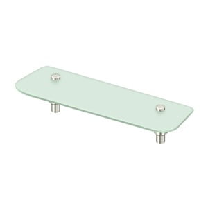 Deltana BBS1575-14 SoBe 15 3/4 Frosted-Glass Bathroom Shelf in Polished Nickel