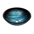 thumbnail image 2 of KRAUS Ladon Glass Vessel Sink in Blue with Ramus Faucet in Oil Rubbed Bronze, 2 of 9