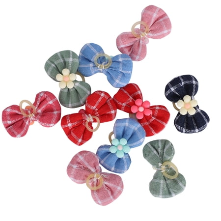 20 Pack Elastic Polyester Bow Knot Headbands for Cats and Dogs 1.57 Inch Diameter Pet Hair Accessories 20PCS Cats Dogs