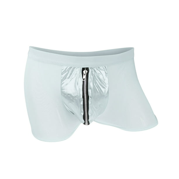 Aueoeo Men Underwear See Through Undies Sexy Boxer Briefs Mesh ...