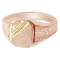 thumbnail image 2 of AFFY Men's Two-Tone Zeus Signet Ring In 14K Rose Gold Over 925 Sterling Silver, Ring Size 12.5, 2 of 3