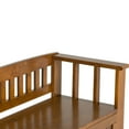 thumbnail image 5 of Simpli Home Acadian Solid Wood Entryway Storage Bench In Light Avalon Brown, 5 of 10