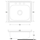 thumbnail image 3 of Fregadero Cocina Empotrar 1 Tina Eb 63x56x18 C300 Linea Clasica, 3 of 3