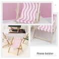 thumbnail image 2 of SEWACC Wooden Phone Stand with Bright Pink Color and Beach Chair Shape for Desk Decor and Stable Holding, 2 of 8