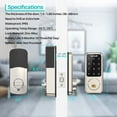 thumbnail image 6 of Wi-Fi & Bluetooth Smart Lock,hornbill Keyless Entry Smart Front Lock,Touch Screen Keypads, App Control, Auto Lock, Compatible with Alexa, Remotely Control (Included G2 Gateway), 6 of 7