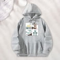 thumbnail image 1 of Sudadera con capucha para mujer, con cordón, ropa de otoño, camisetas de manga larga, sudadera con capucha para entrenamiento atlético, compras, gris , xxl, 1 of 7