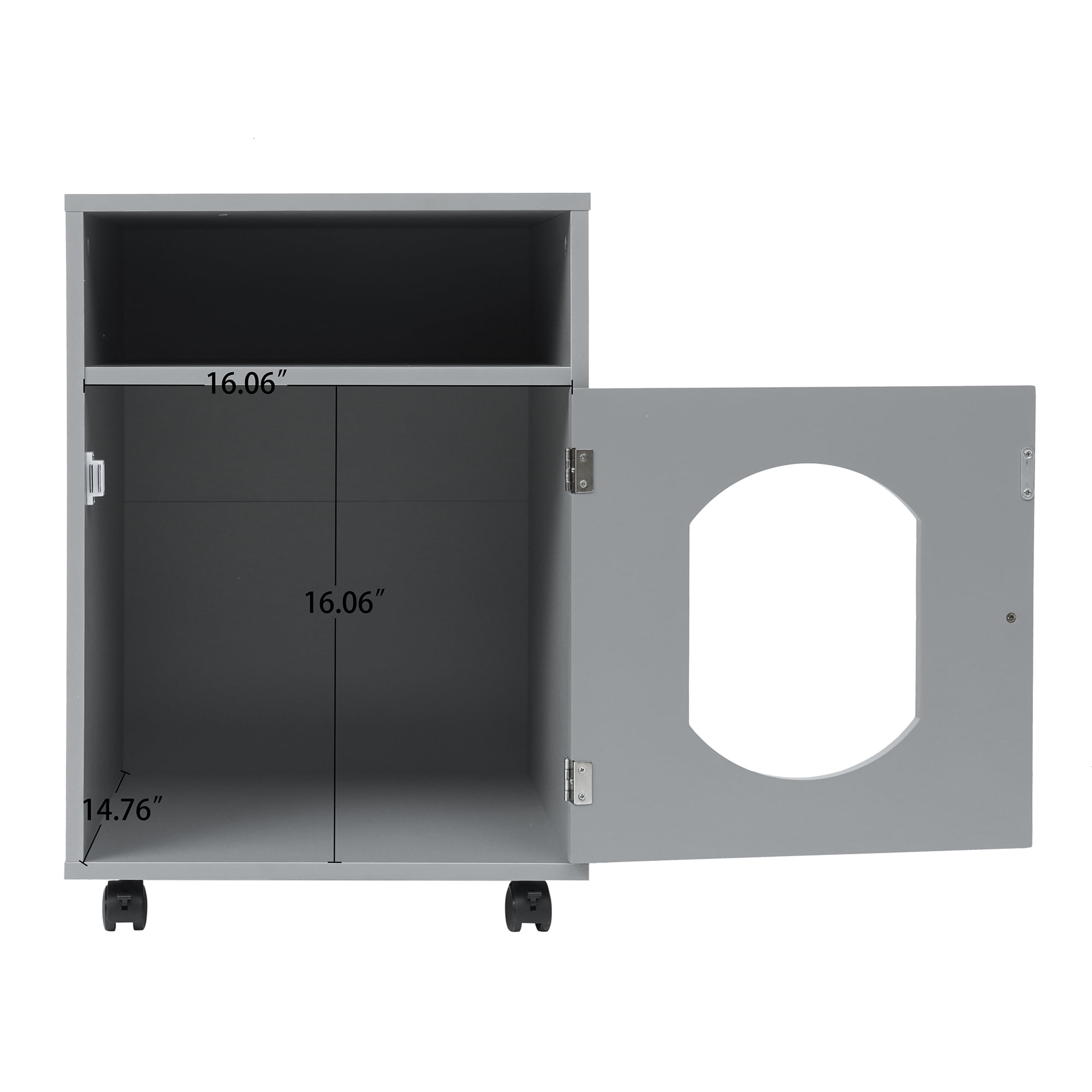 Pefilos 31" Large Cat Litter Boxes Enclosure with Divider, Hidden Cat House Furniture, Suitable for Bedroom, Living Room, Study, Black Pefilos 31" Large Cat Litter Boxes Enclosure with Divider, Hidden Cat House Furniture, Suitable for Bedroom, Living Room, Study, Black