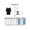thumbnail image 3 of LilyLLL Womens Cold Shoulder V Neck Shirt Half Sleeve Lace Blouse Tops, 3 of 4