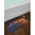 thumbnail image 2 of Hawaiian Bath Mat, Pacific Sunrise at Lanikai Beach Hawaii Sandy Tropics Hills Leaves Landmark, Non-Slip Plush Mat Bathroom Kitchen Laundry Room Decor, 29.5 X 17.5 Inches, Purple Bronze, Ambesonne, 2 of 2