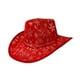 thumbnail image 5 of Sombrero de vaquero occidental navideño, sombrero de vaquera para fiesta, cosplay, actuación en el escenario. Copos de nieve blancos, 5 of 9