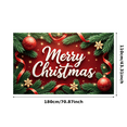 thumbnail image 3 of Decorative Merry Christmas Festive Red Green Polyester Lightweight Banner for Holiday Party Home Decoration Celebration, 3 of 7