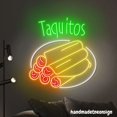 thumbnail image 2 of Handmadetneonsign Taquitos Neon Sign, Taquitos Led Light, Food Wall Art Decor, Restaurant Wall Decor 53555, 2 of 5