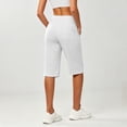 thumbnail image 5 of Gunia Capri Pants Women High Waisted 14" Knee Length With Pockets Athletic Casual Shorts Summer Capris Pants, 5 of 6