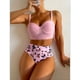 thumbnail image 4 of Trajes de baño de bikini de dos piezas con espalda de tiras y estampado sexy para mujer Fridja nalpqowj56298, 4 of 8