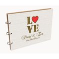 thumbnail image 7 of Darling Souvenir Personalized Engraved Laser Cut Wedding Guest Book Wooden Cover Sign-in Book Registry Guestbook Scrapbook-GR, 7 of 7
