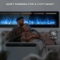 thumbnail image 5 of TURBRO 72" Smart WiFi Infrared Electric Fireplace with Sound Crackling and Realistic Flame, 1500W Quartz Heater, Recessed or Wall Mounted, Adjustable Flame Effects, Remote Control and App, in Flames, 5 of 5