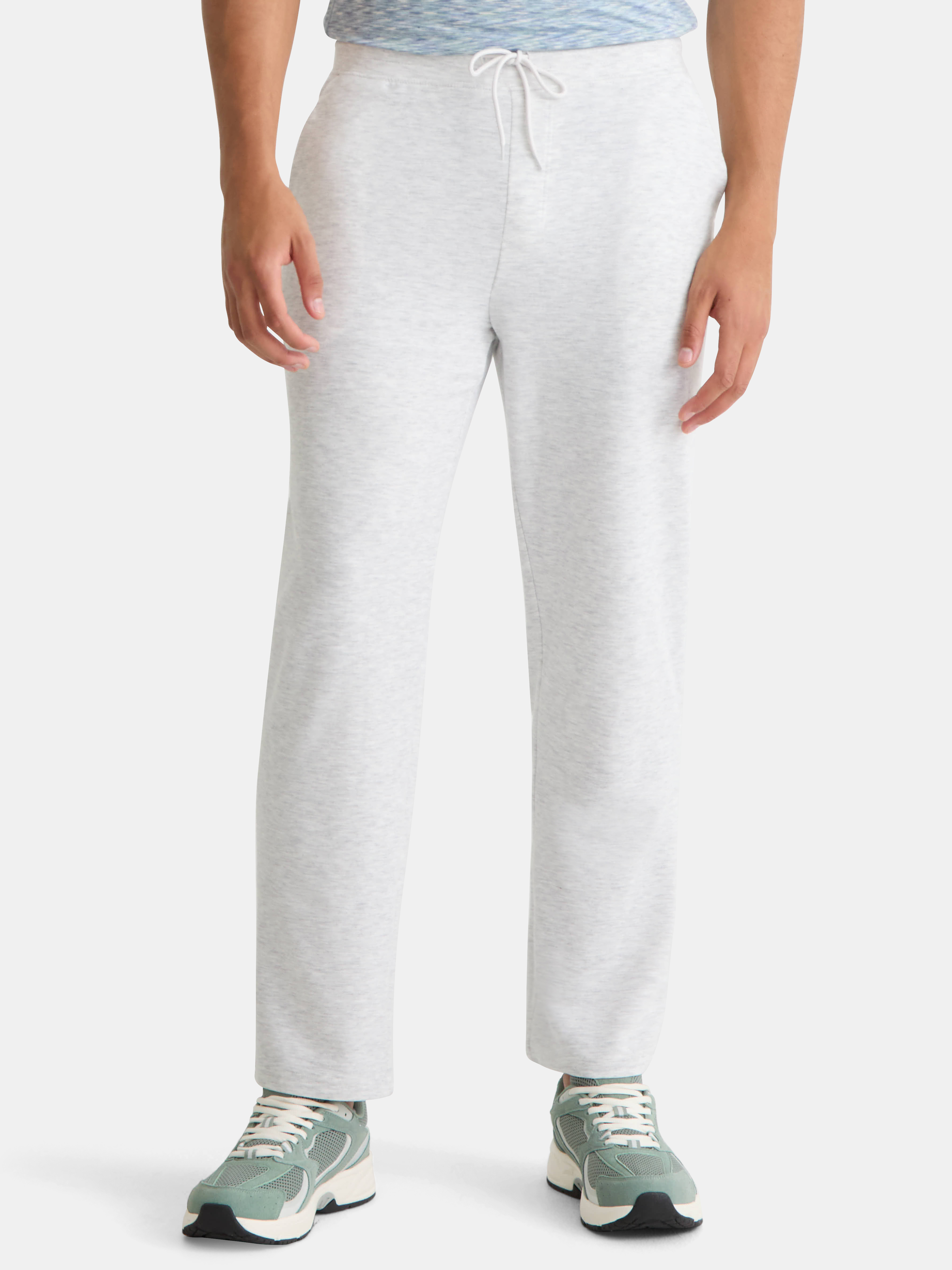 Athletic Works Men's and Big Men's Performance French Terry Open Leg Relaxed Sweatpants, Sizes XS-5XL
