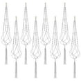 thumbnail image 7 of Sorbus Macrame Plant Hanger (8 Pack) Indoor Outdoor Hanging Plant Pots Cotton Rope, Elegant for Home, Patio, Garden (White), 7 of 7