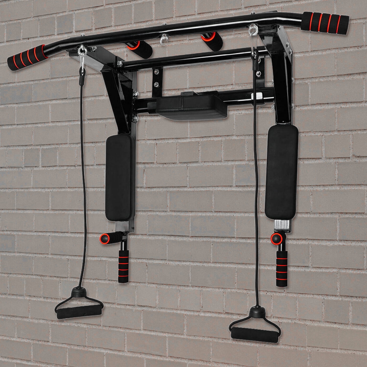 Fitness Maniac Wall Mounted Pull Up Bar Pullup Mount Chin Dip Station Push Power Tower - Walmart.com