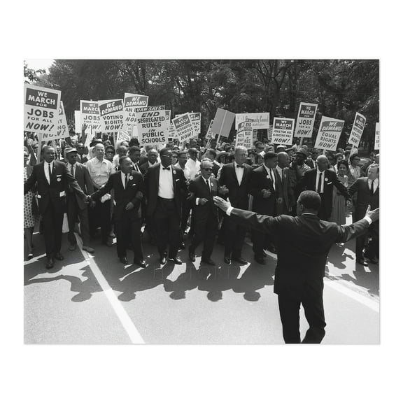 HISTORIX Vintage 1963 Civil Rights Leaders Photo Print - The Head of The Civil Rights Marching on Washington DC Poster Wall Art Photo