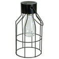 thumbnail image 3 of Northlight 9.5" Black Outdoor Hanging Geometric Solar Lantern with Handle, 3 of 6