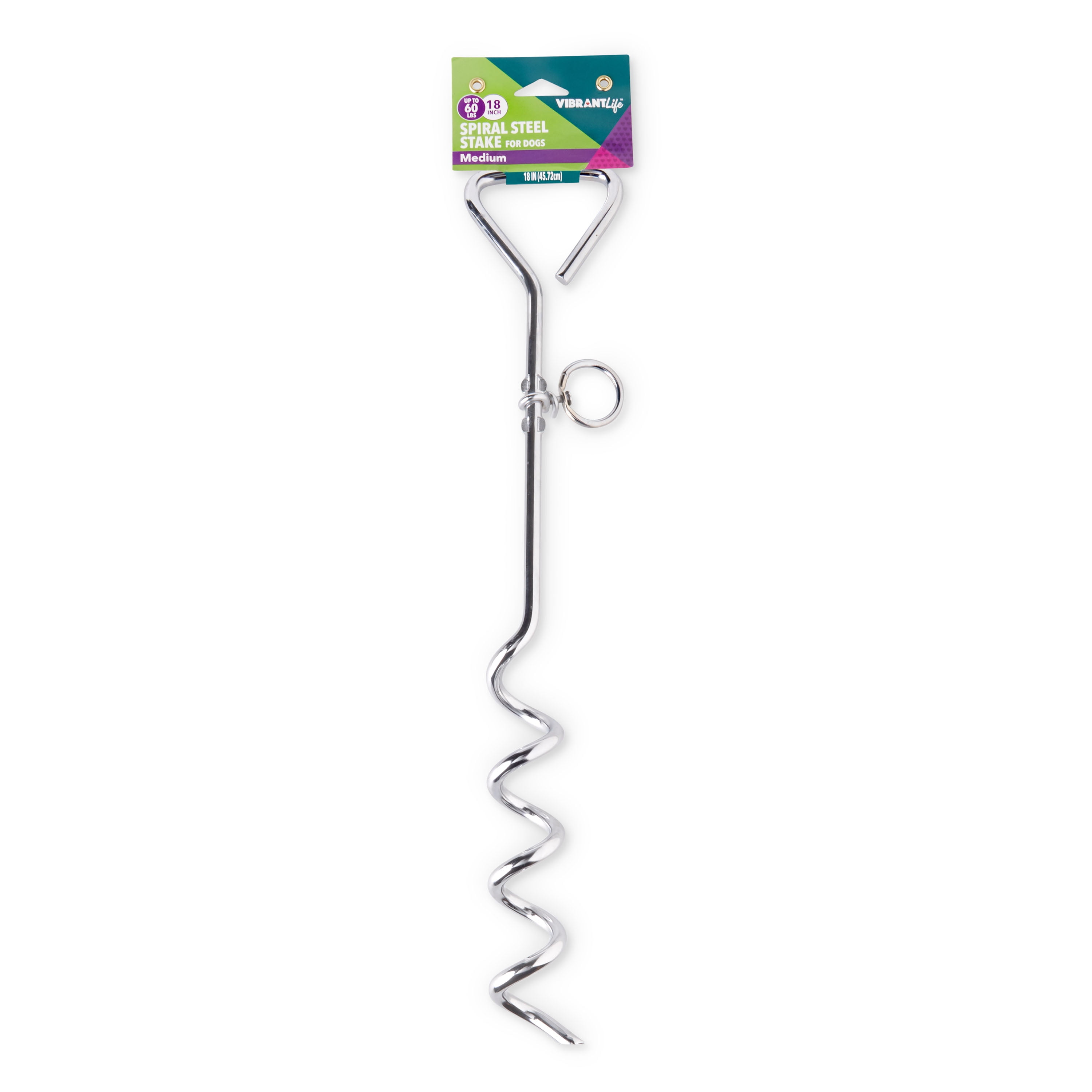 Vibrant Life Spiral Steel Stake for Dogs, Medium, 18 - Walmart.com