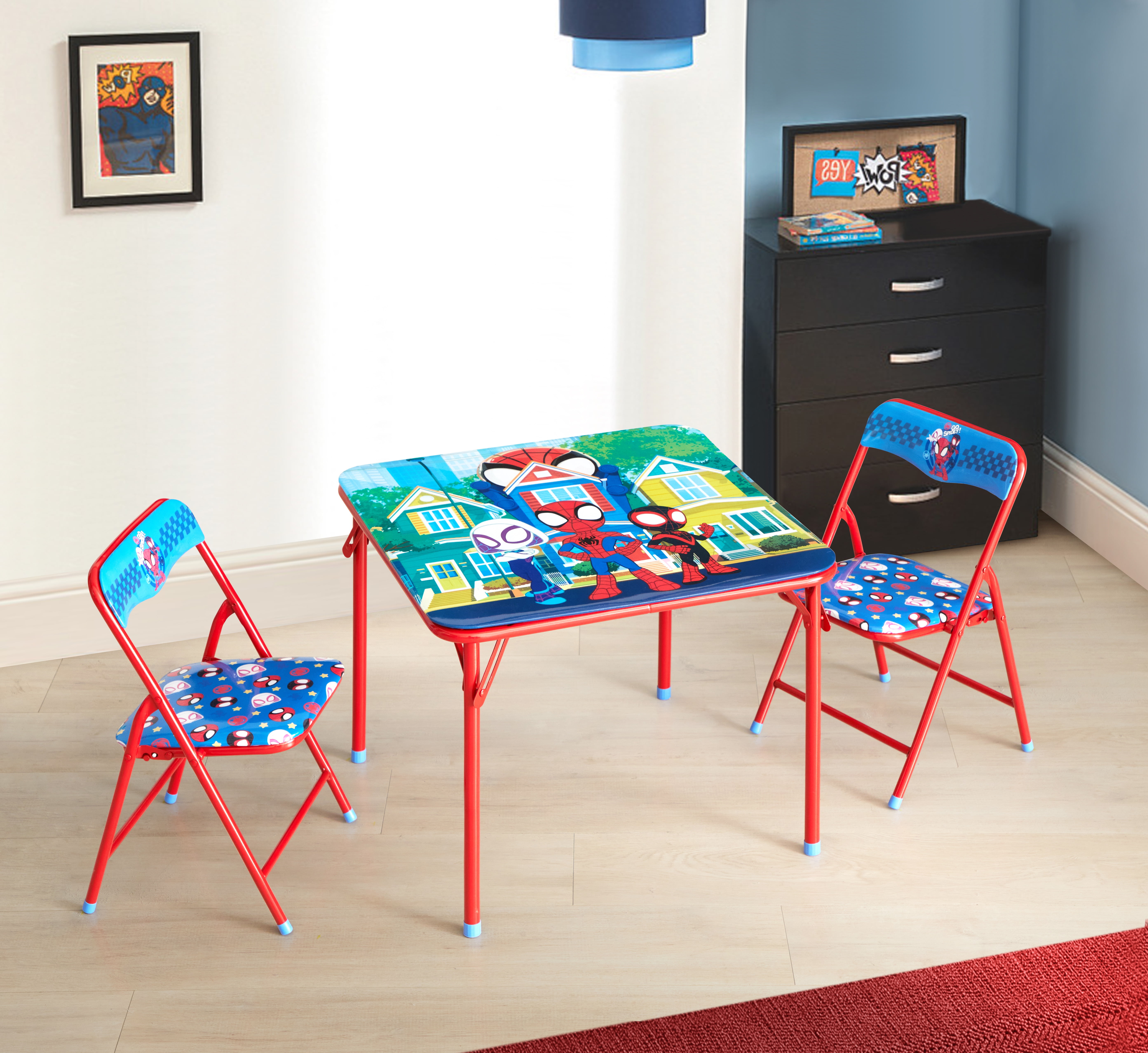 Spidey & Friends Kids 3-Piece Activity Table and Chair Set