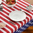 thumbnail image 4 of 4th of July Tablecloth 60x84 Inch Rectangular, Patriotic Independence Day Memorial Day American Flag Table Cover for Party Picnic Dinner Decor, 4 of 6