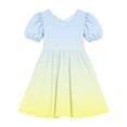 thumbnail image 4 of LIaqionyy Girls Dress Short Sleeve Skater A Line Sundress Kids Casual Stretchy Flowy Dresses Dancewear, 4 of 7